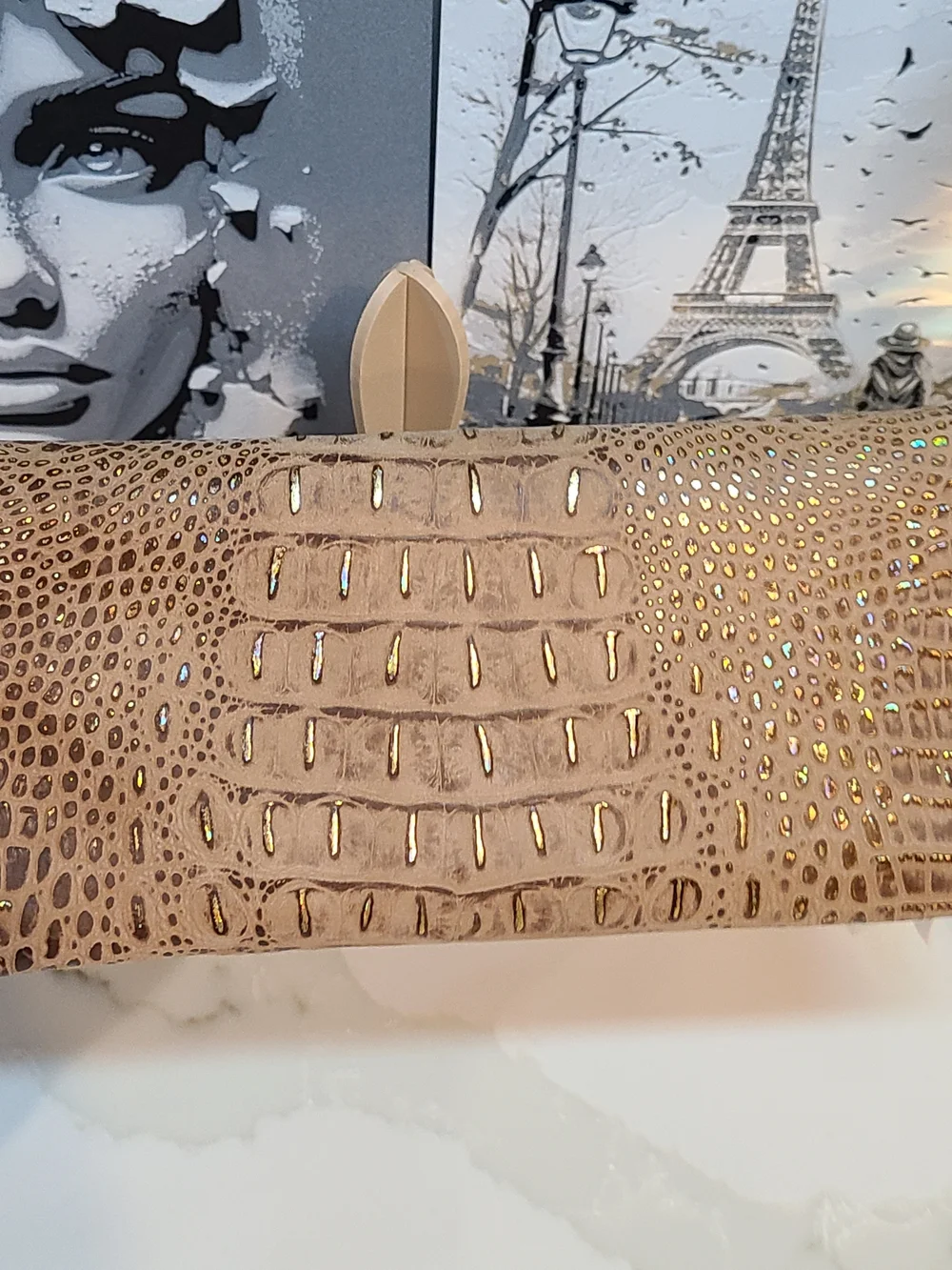 Brahmin NWT Veronica Gold Mini Melbourne Wallet Trifold